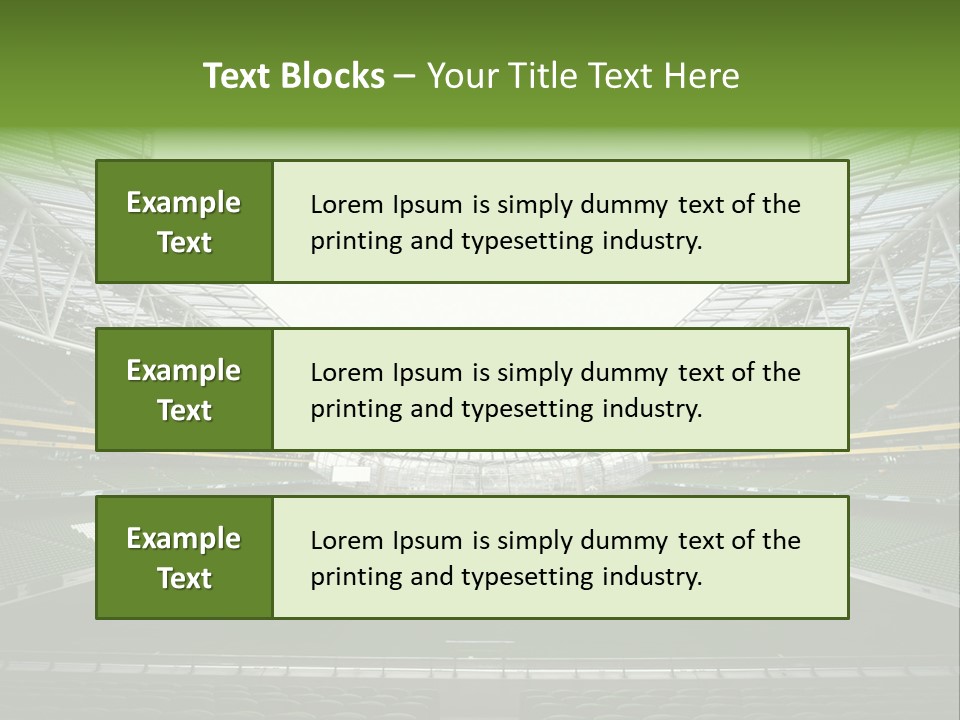Green Auditorium Space PowerPoint Template
