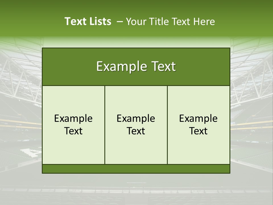 Green Auditorium Space PowerPoint Template