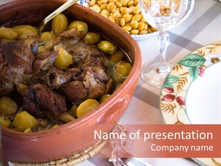 Plate Dinner Variation PowerPoint Template