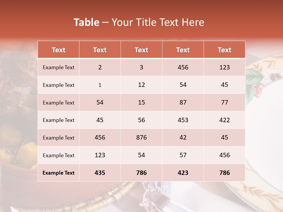 Plate Dinner Variation PowerPoint Template