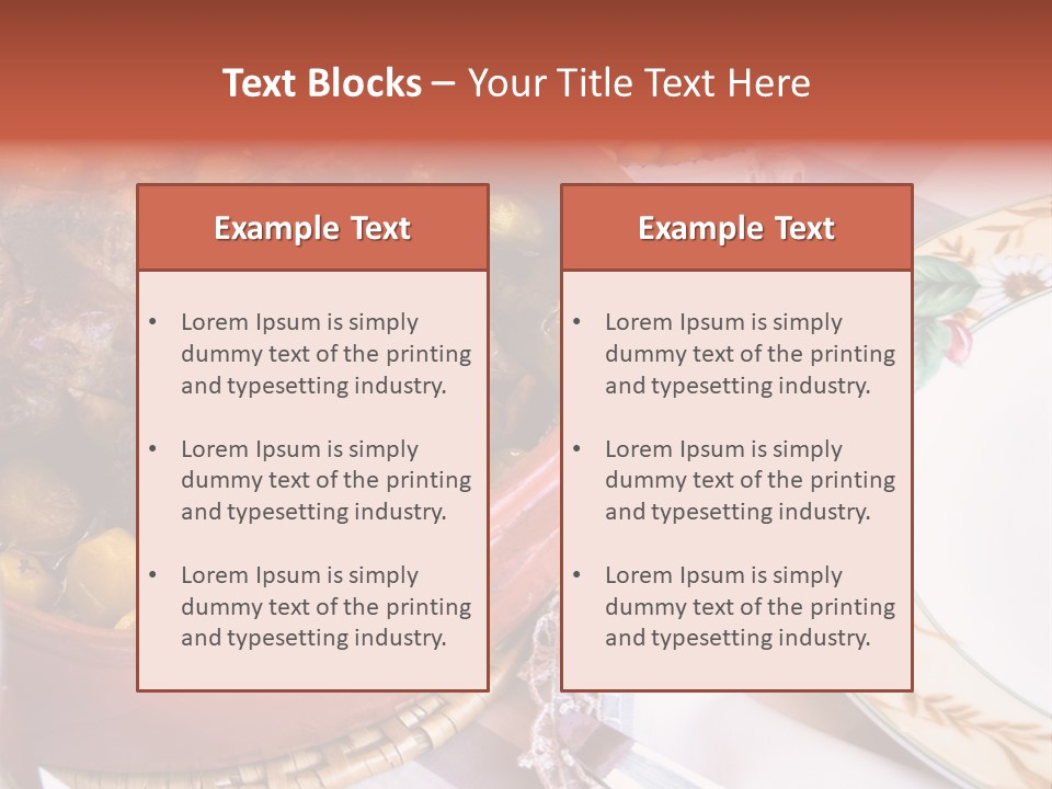 Plate Dinner Variation PowerPoint Template