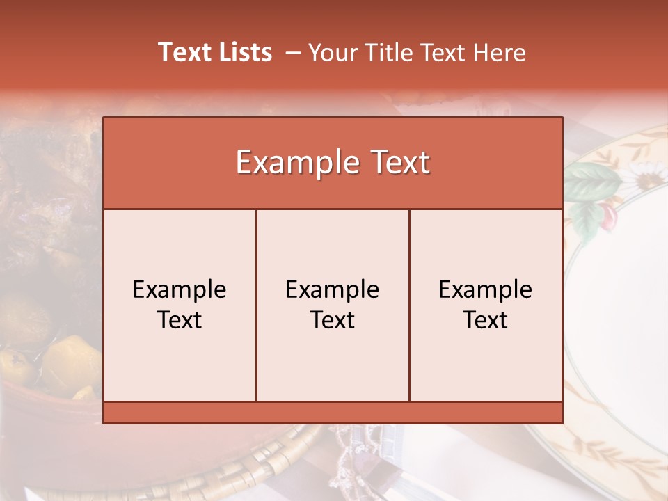 Plate Dinner Variation PowerPoint Template
