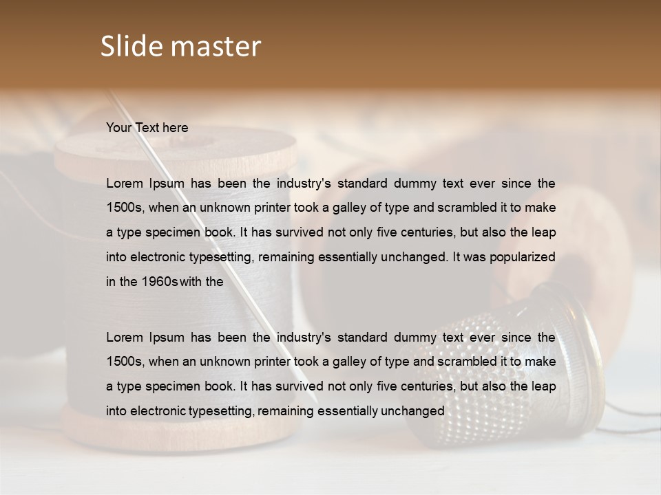 Spools Tape Tools PowerPoint Template