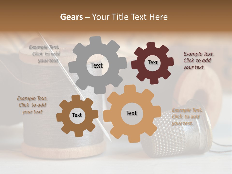 Spools Tape Tools PowerPoint Template