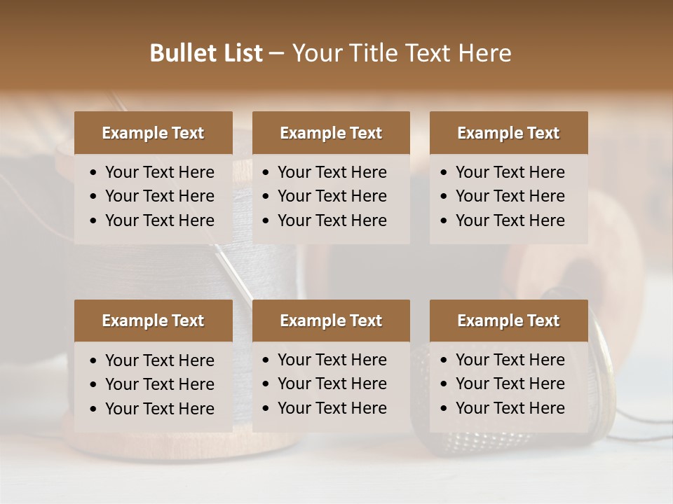 Spools Tape Tools PowerPoint Template