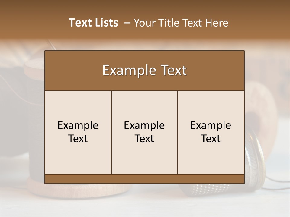 Spools Tape Tools PowerPoint Template