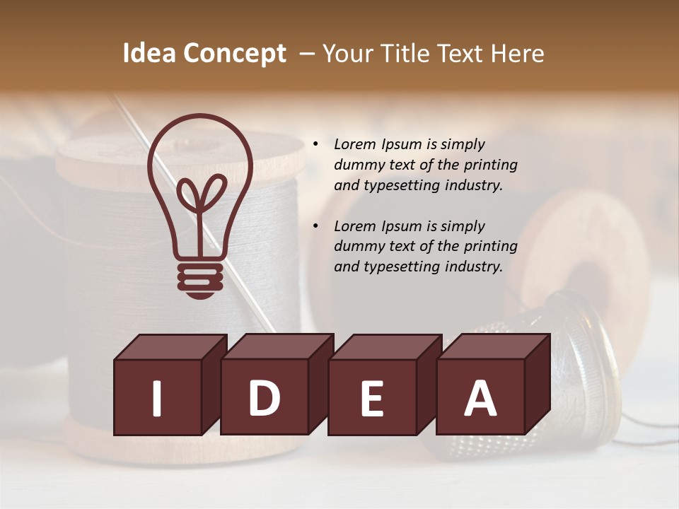 Spools Tape Tools PowerPoint Template