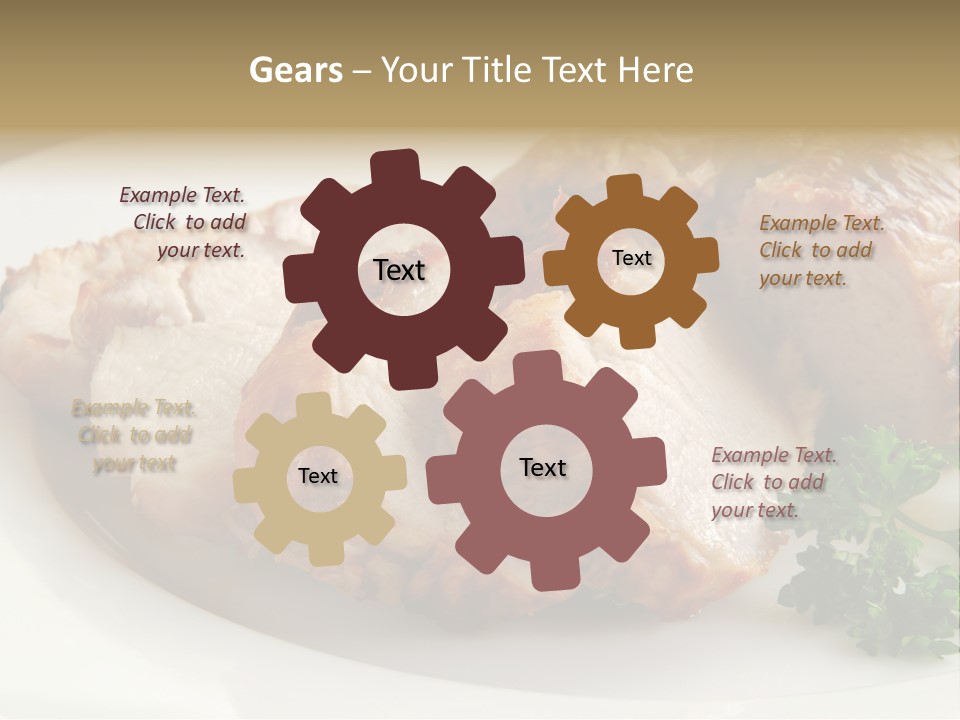 Pork Meat Baked PowerPoint Template