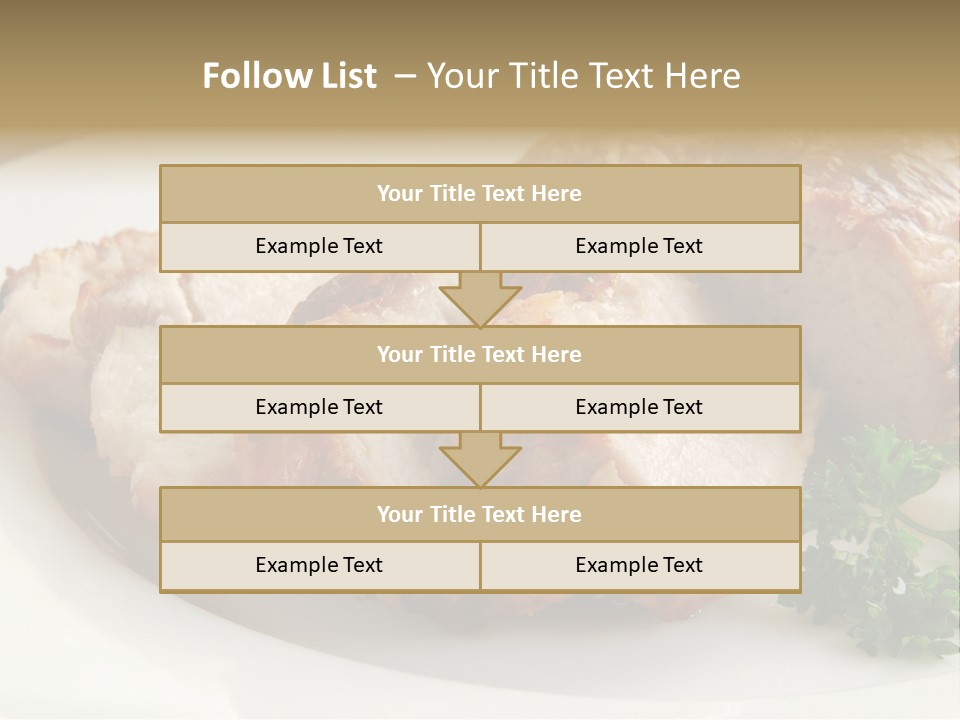 Pork Meat Baked PowerPoint Template