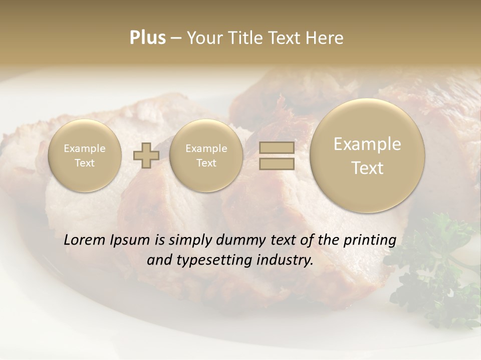 Pork Meat Baked PowerPoint Template