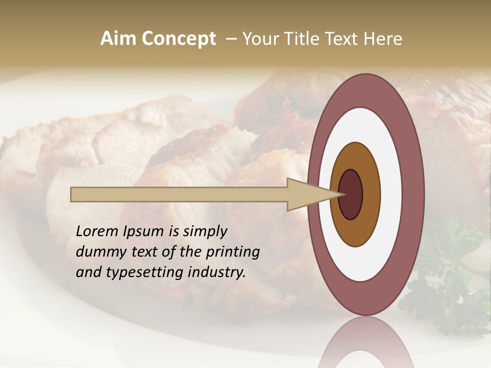 Pork Meat Baked PowerPoint Template