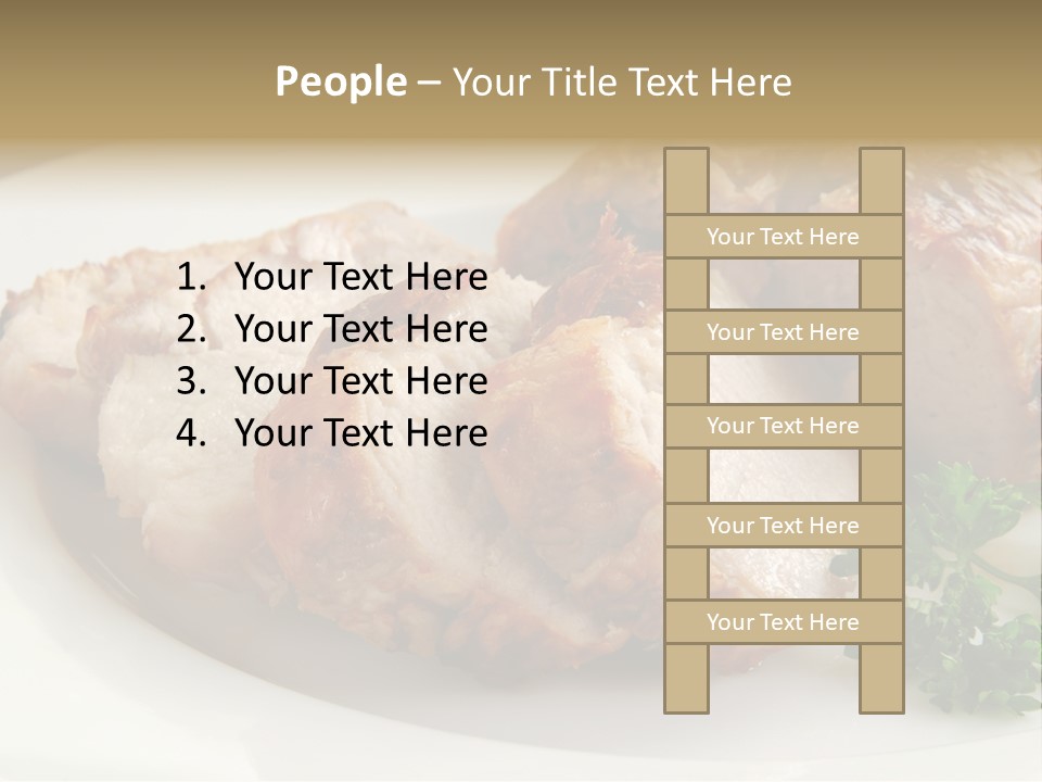 Pork Meat Baked PowerPoint Template