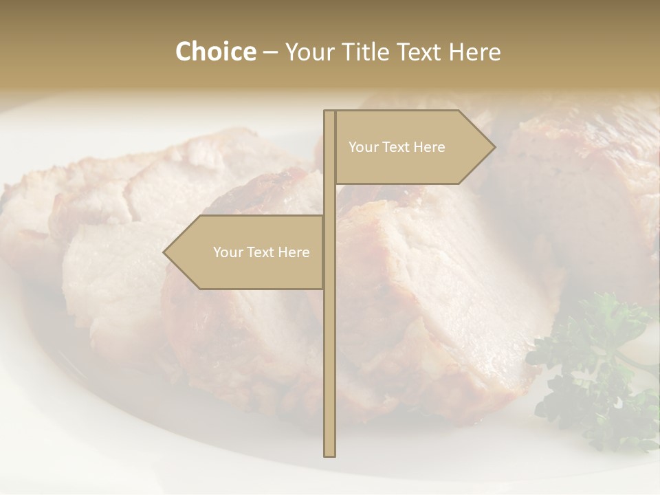 Pork Meat Baked PowerPoint Template