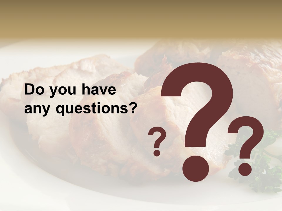 Pork Meat Baked PowerPoint Template
