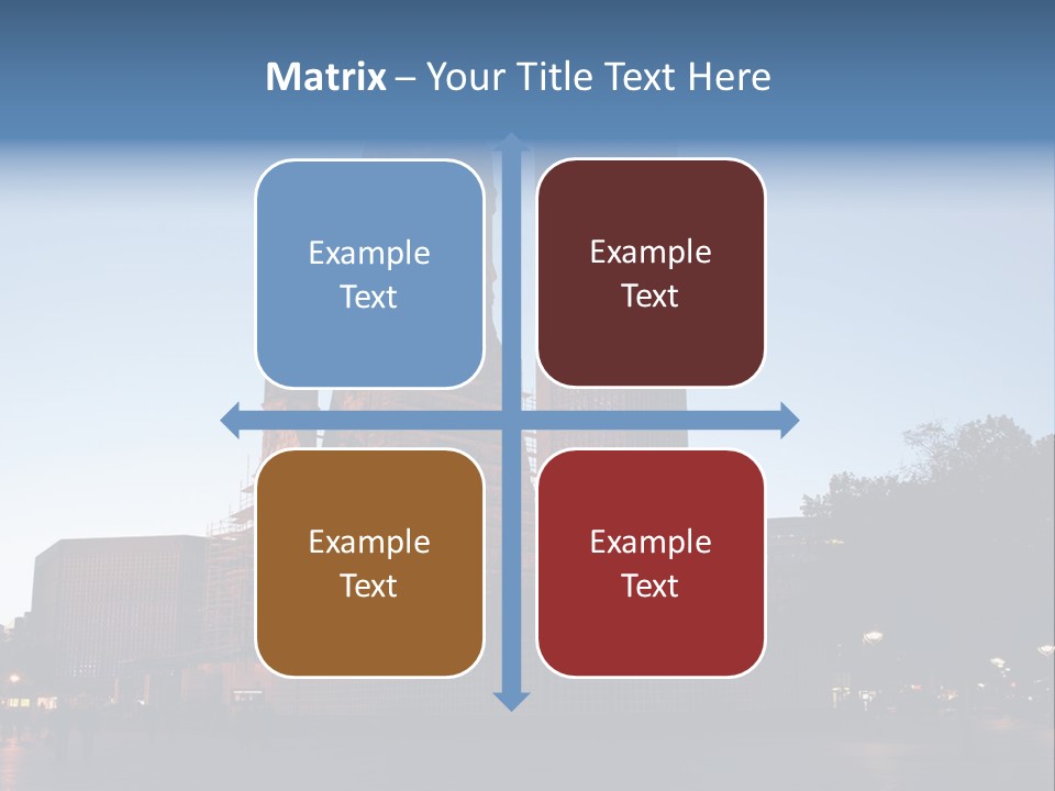 A Large Building With A Clock Tower In The Middle Of It PowerPoint Template