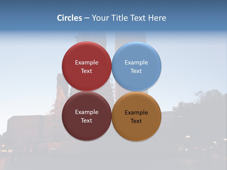 A Large Building With A Clock Tower In The Middle Of It PowerPoint Template