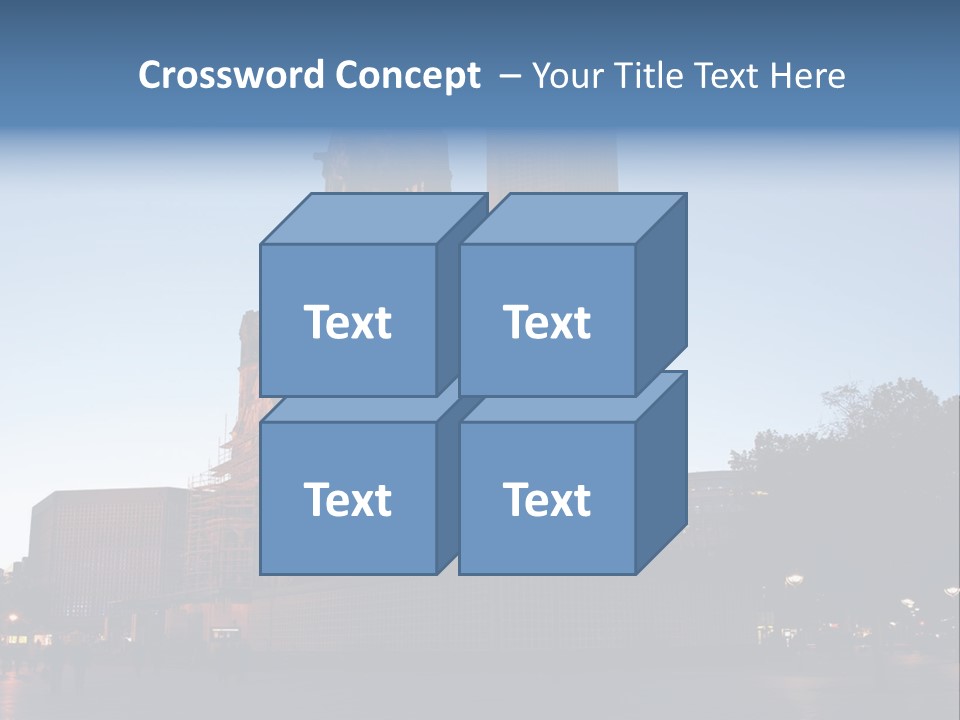 A Large Building With A Clock Tower In The Middle Of It PowerPoint Template