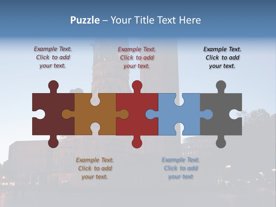 A Large Building With A Clock Tower In The Middle Of It PowerPoint Template