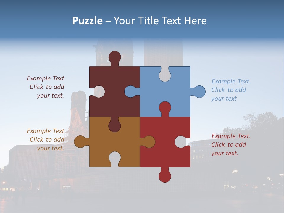 A Large Building With A Clock Tower In The Middle Of It PowerPoint Template