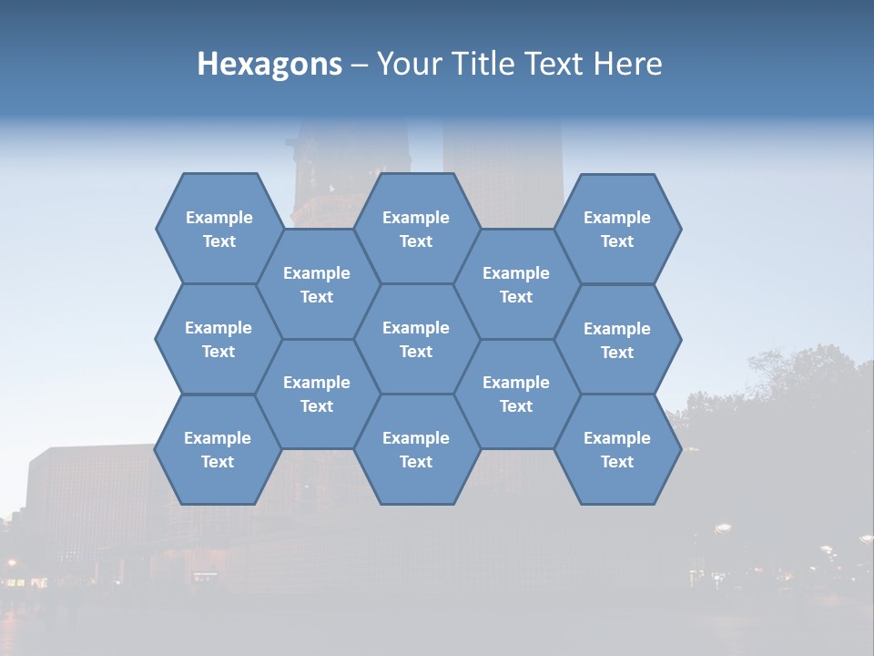 A Large Building With A Clock Tower In The Middle Of It PowerPoint Template