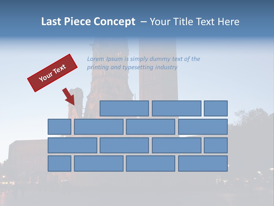 A Large Building With A Clock Tower In The Middle Of It PowerPoint Template