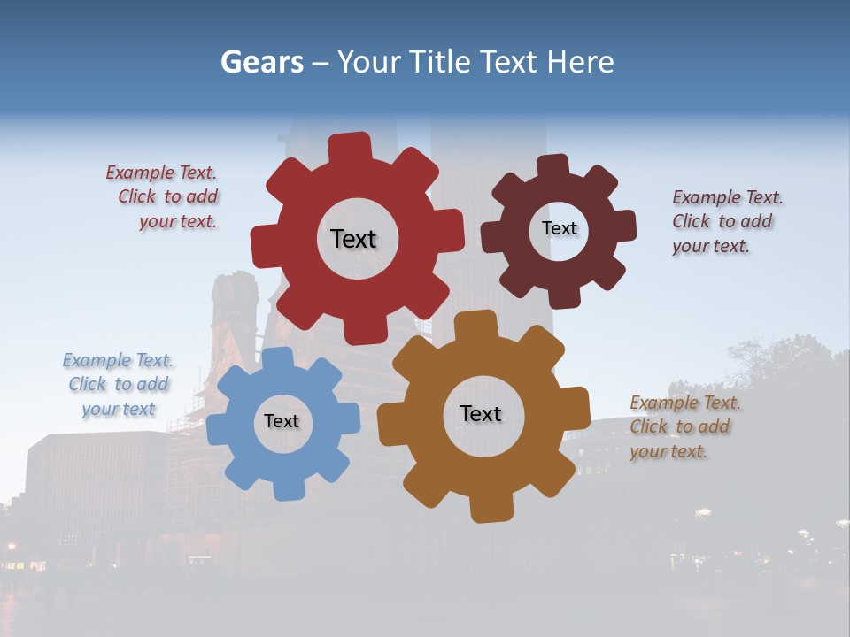 A Large Building With A Clock Tower In The Middle Of It PowerPoint Template