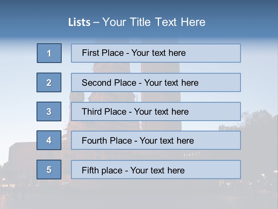A Large Building With A Clock Tower In The Middle Of It PowerPoint Template
