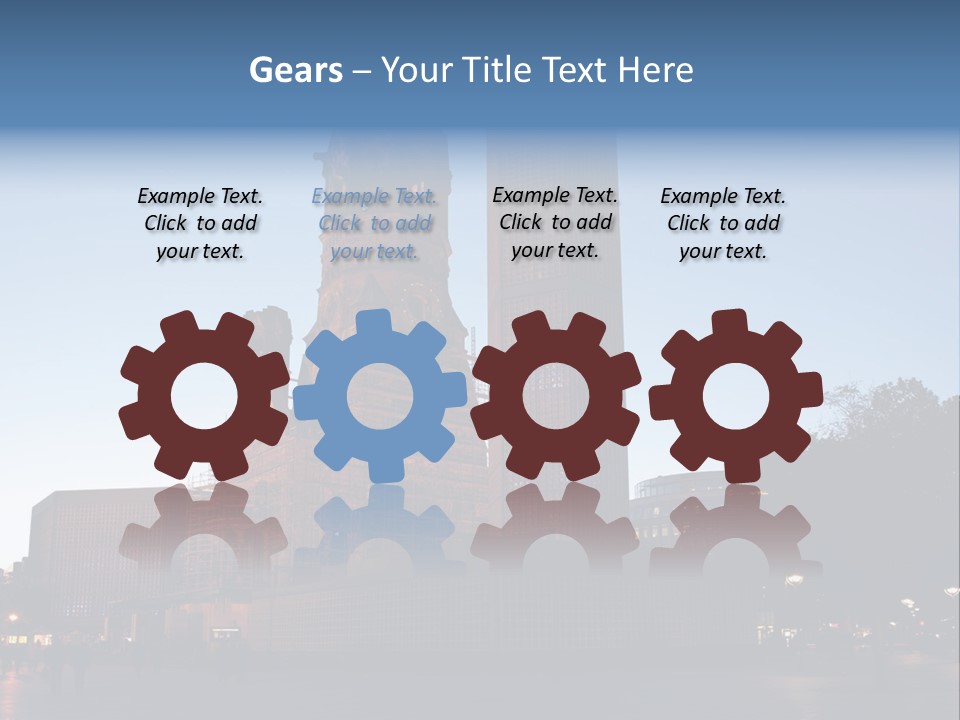 A Large Building With A Clock Tower In The Middle Of It PowerPoint Template