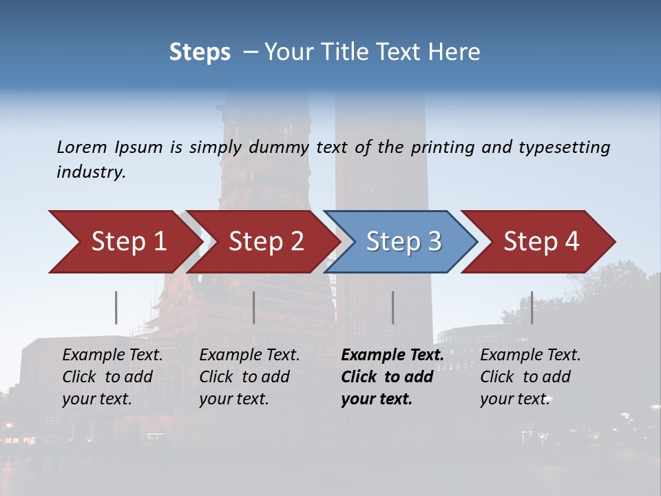 A Large Building With A Clock Tower In The Middle Of It PowerPoint Template