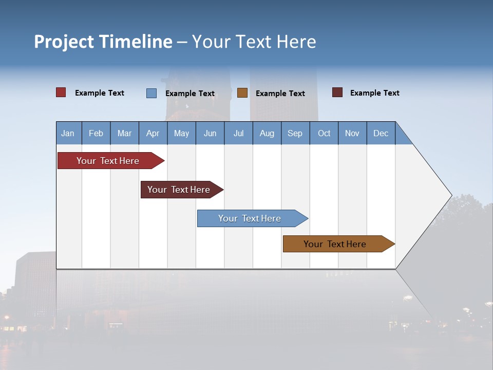 A Large Building With A Clock Tower In The Middle Of It PowerPoint Template