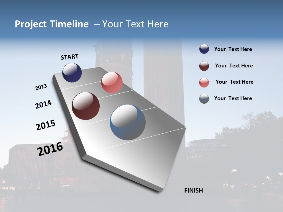 A Large Building With A Clock Tower In The Middle Of It PowerPoint Template