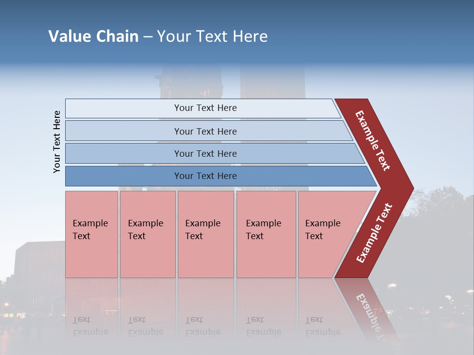 A Large Building With A Clock Tower In The Middle Of It PowerPoint Template