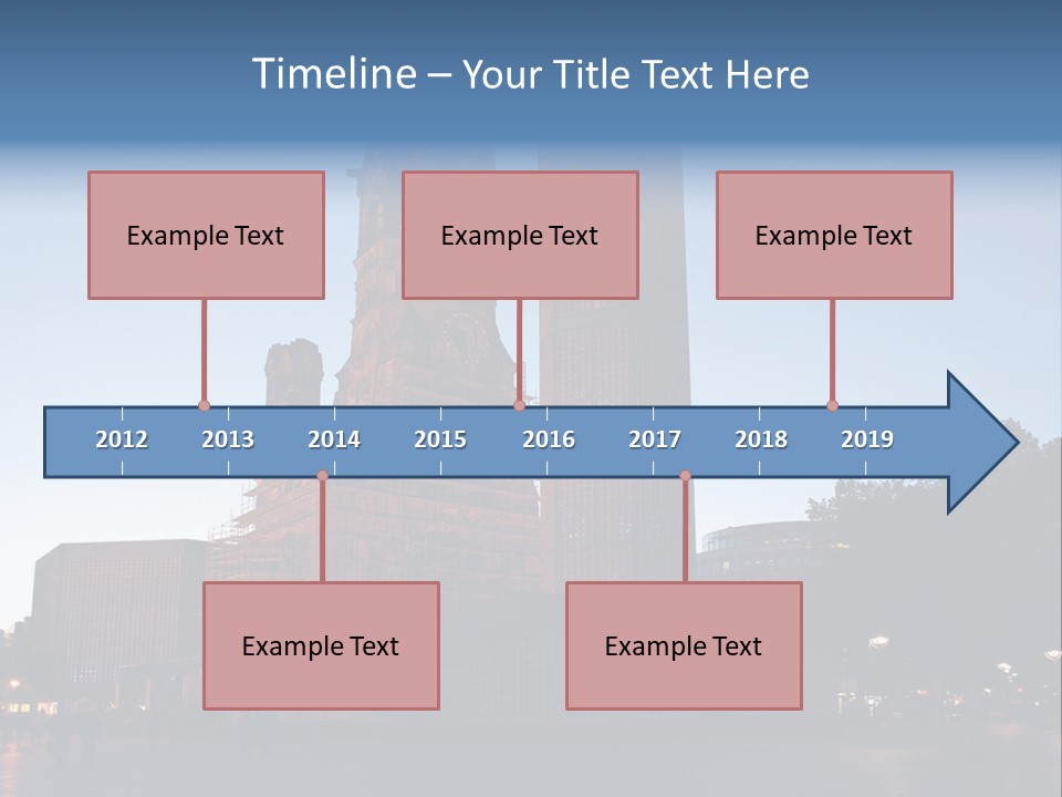 A Large Building With A Clock Tower In The Middle Of It PowerPoint Template