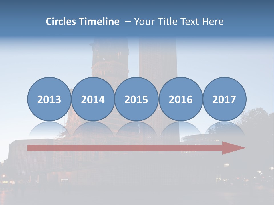 A Large Building With A Clock Tower In The Middle Of It PowerPoint Template