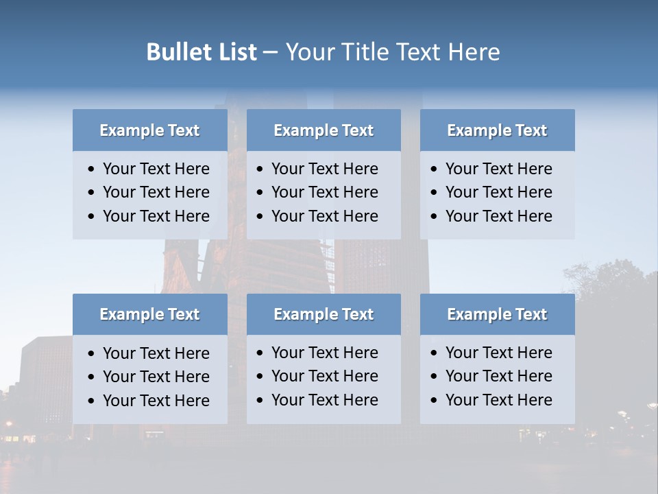 A Large Building With A Clock Tower In The Middle Of It PowerPoint Template