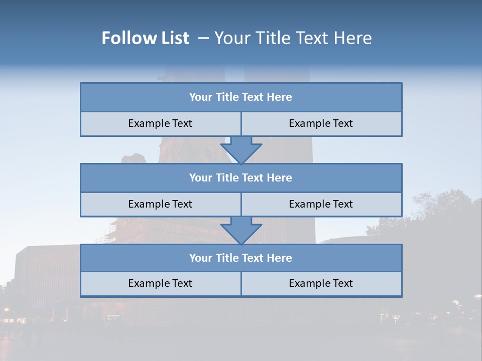 A Large Building With A Clock Tower In The Middle Of It PowerPoint Template