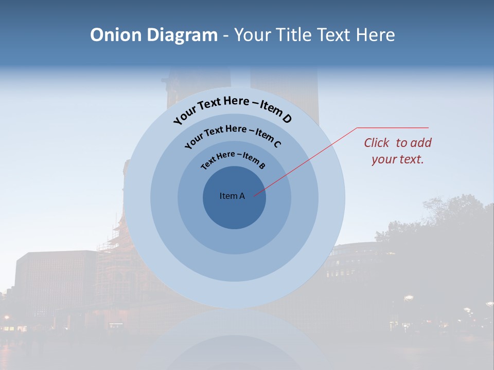 A Large Building With A Clock Tower In The Middle Of It PowerPoint Template