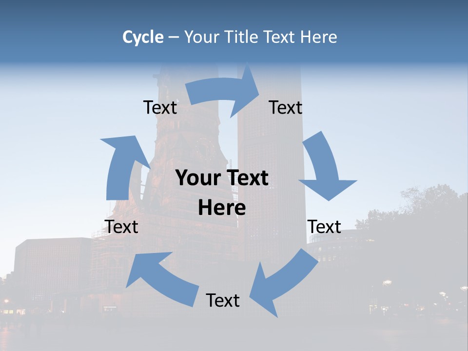 A Large Building With A Clock Tower In The Middle Of It PowerPoint Template