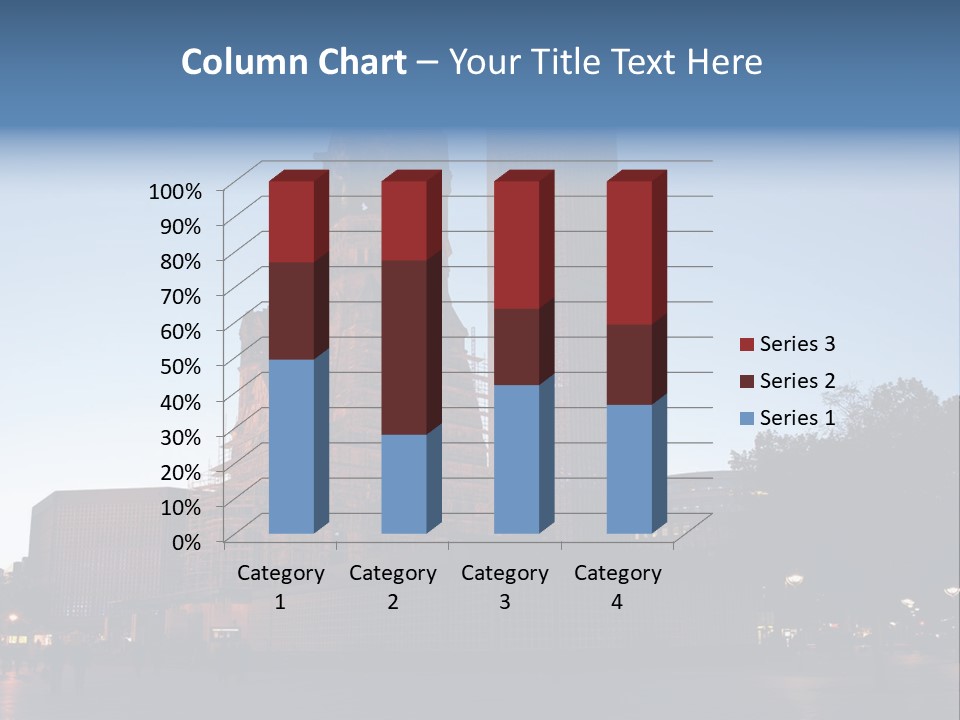 A Large Building With A Clock Tower In The Middle Of It PowerPoint Template