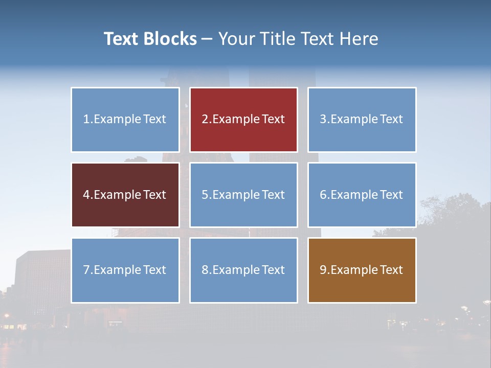 A Large Building With A Clock Tower In The Middle Of It PowerPoint Template