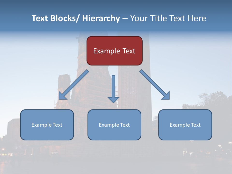 A Large Building With A Clock Tower In The Middle Of It PowerPoint Template