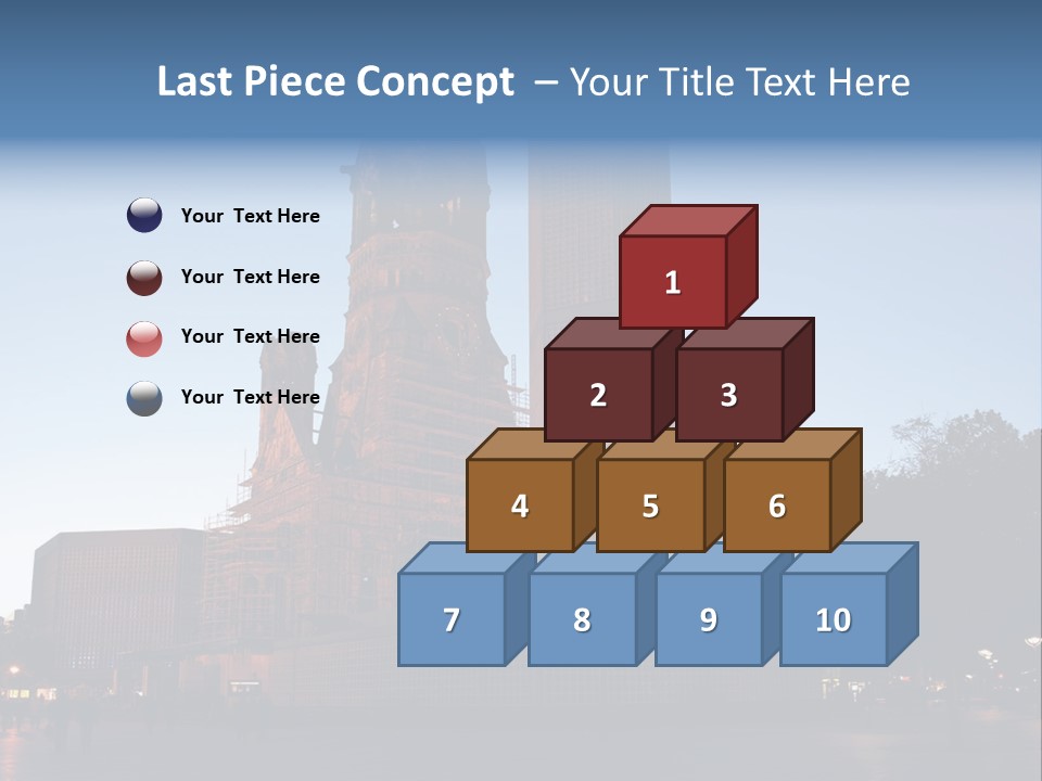 A Large Building With A Clock Tower In The Middle Of It PowerPoint Template