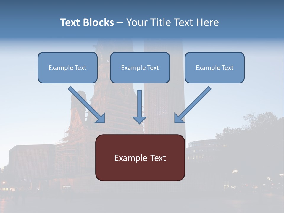 A Large Building With A Clock Tower In The Middle Of It PowerPoint Template
