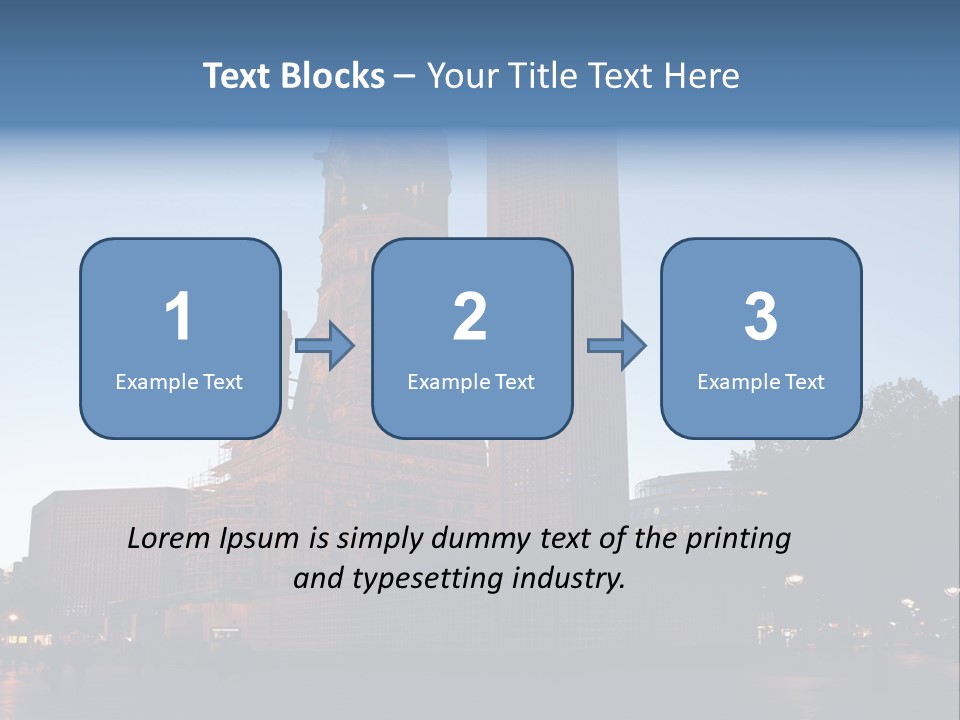 A Large Building With A Clock Tower In The Middle Of It PowerPoint Template