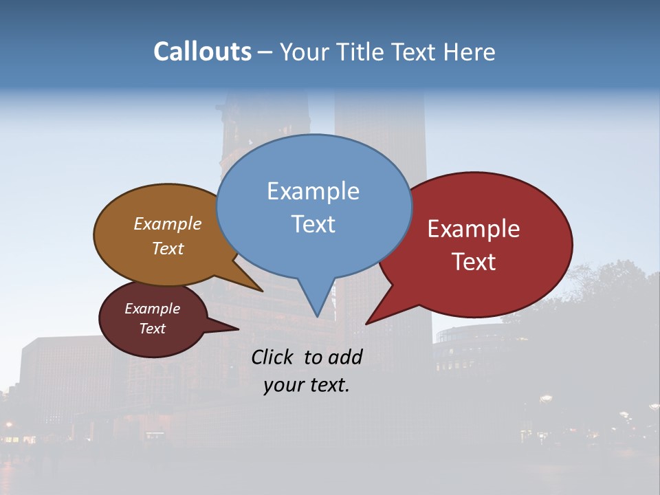 A Large Building With A Clock Tower In The Middle Of It PowerPoint Template