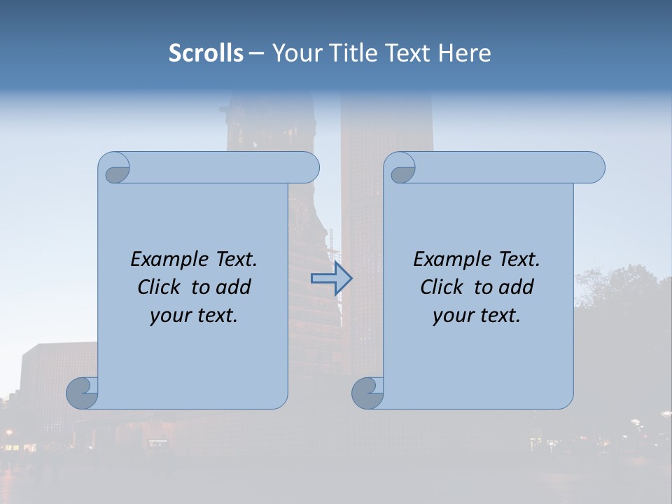 A Large Building With A Clock Tower In The Middle Of It PowerPoint Template