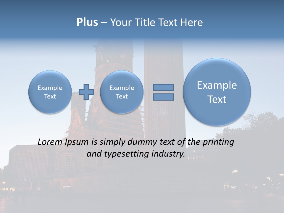 A Large Building With A Clock Tower In The Middle Of It PowerPoint Template