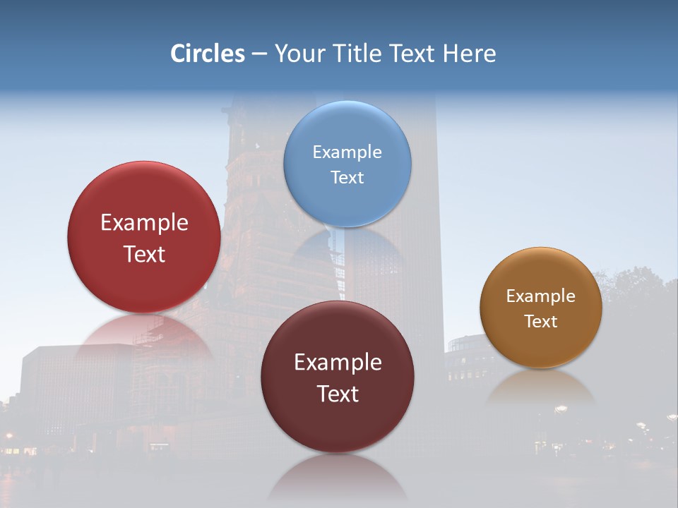 A Large Building With A Clock Tower In The Middle Of It PowerPoint Template