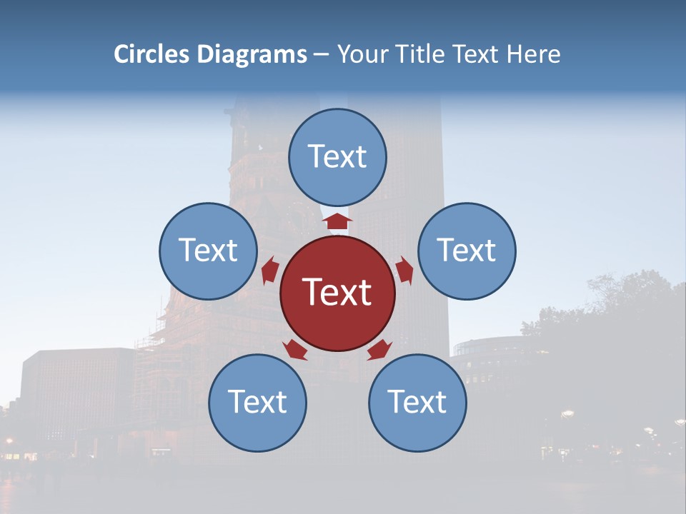 A Large Building With A Clock Tower In The Middle Of It PowerPoint Template