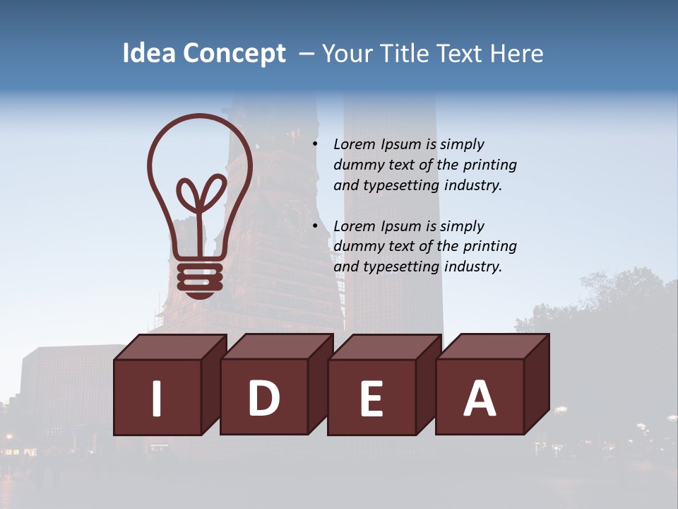 A Large Building With A Clock Tower In The Middle Of It PowerPoint Template